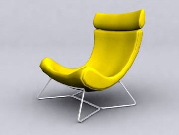 Yellow lounge chair 