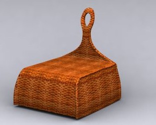 Woven bamboo chair,3D models 