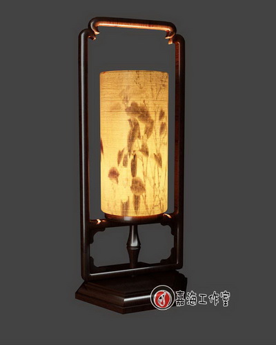 Chinese-style wooden lamp,3D models 