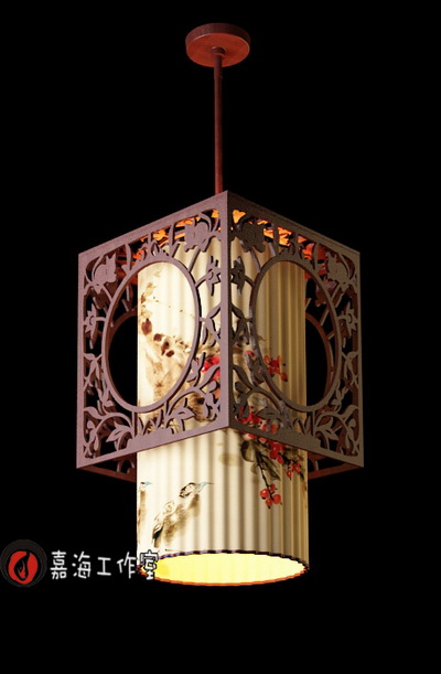 Chinese style pendant lamp,3D models 