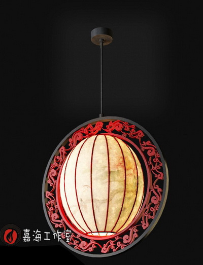 Chinese style pendant lamp,3D models 