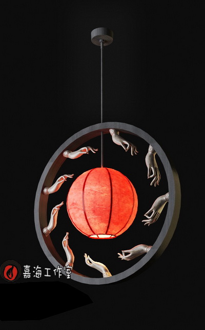 Chinese style pendant lamp,3D models 