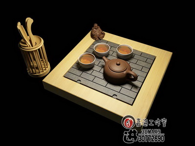Tea utensils,3D models 