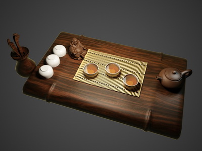 Tea utensils,3D models 