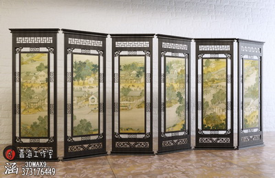 Chinese screen,3D models 