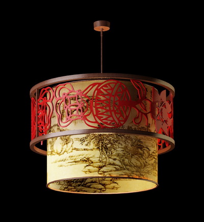 Chinese style pendant lamp,3D models 