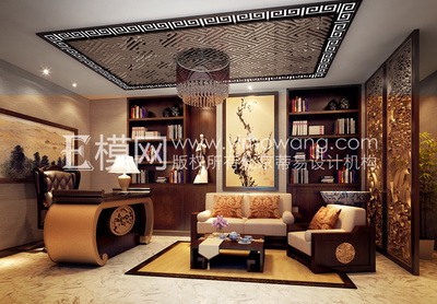 Chinese style Study,3D models 