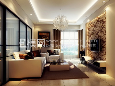 Light colored modern style living room,3D models 