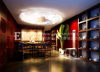 Chinese tea room,3D models 