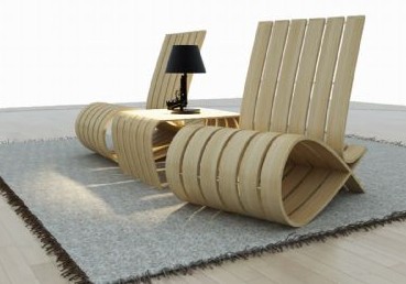 Ultra-modern style wooden chair,3D models 