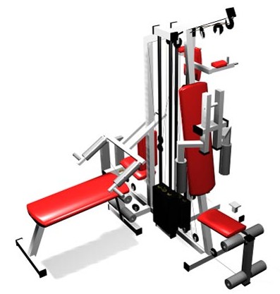 Combination of fitness equipment,3D models 