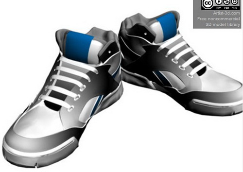 White sneakers,3D models 