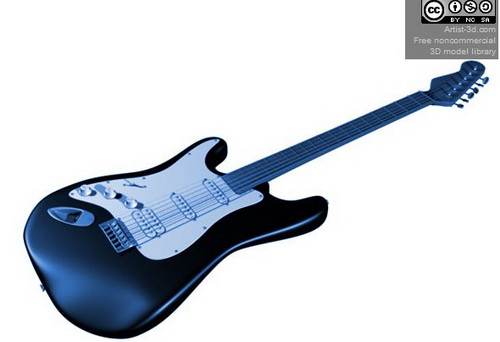 Electric guitar fashion,3D models 