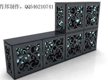 The combination of art cabinet,3D models 