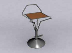 Bar chair with,3D models 