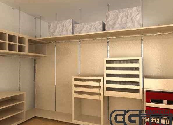 Walk-in closet,3D models 