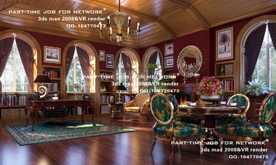 European-style living room wood roof
,3D models 