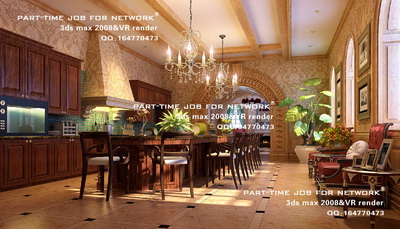 European-style palace in the large dining room
,3D models 