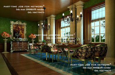 Luxury European-style restaurant
,3D models 