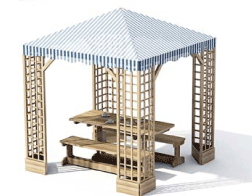 Download free 3D Models of Park facilities - small pavilions ,2