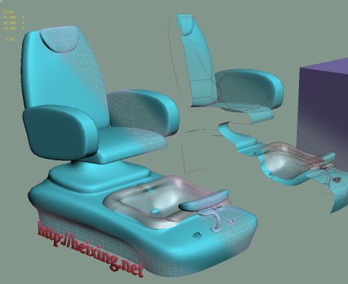 Xiu Enough Chairs Pedicure Chair 3dsmax 9 Format Model 3d Model