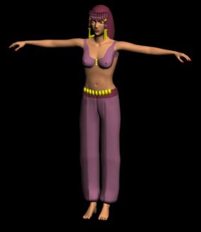 Indian Sexy Belly Dancer 3ds Max Model
