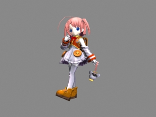 Adorable Cartoon Girl Model 3ds max Model Download Free