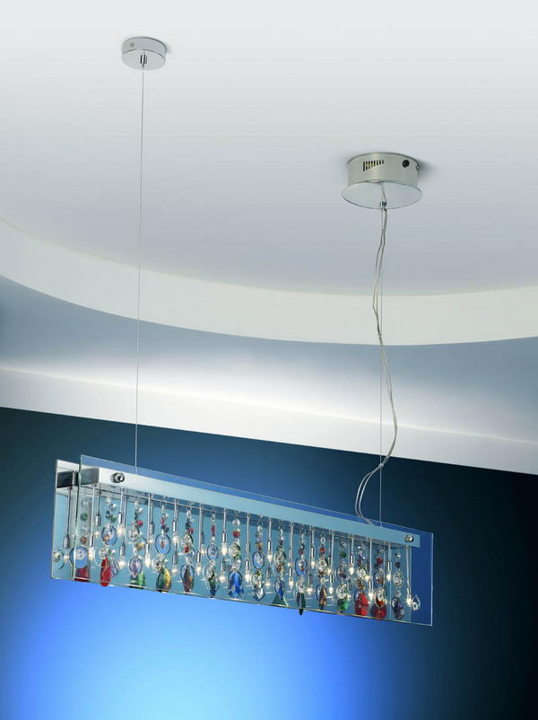 Glass Rectangle Pendant Lamp