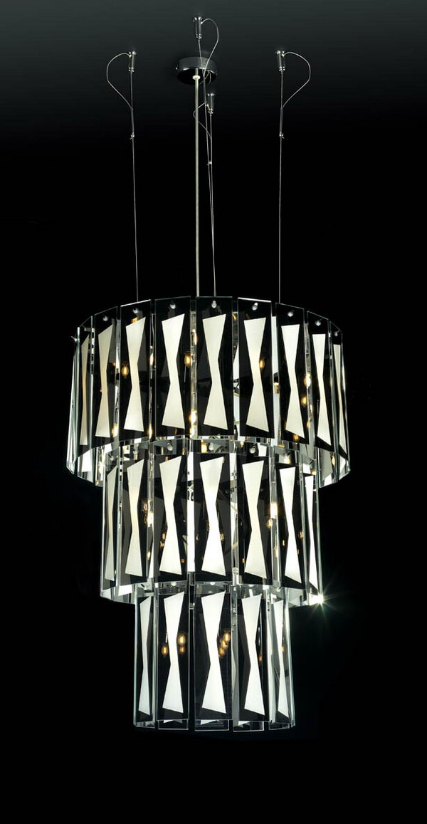 3-Tier Glass Pendant Lamp