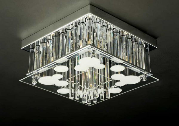 Luxury Cuboid Crystal Pendant Lamp 3DsMax Model Download Free