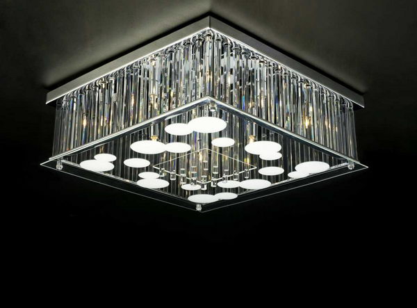 Luxury Cuboid Crystal Pendant Lamp 3DsMax Model Download Free