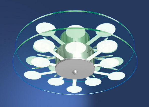 Simple Double-Deck Round Ceiling Lamp