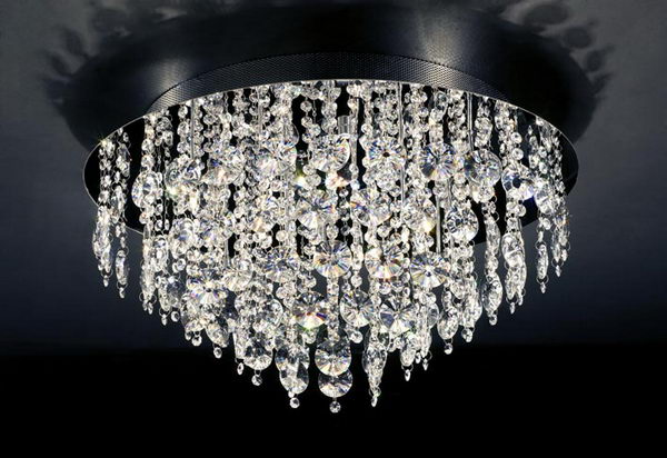 Modern Style Heart Shape Crystal Pendant Lamp