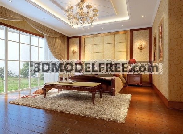 3D Models of Americanism Bedroom