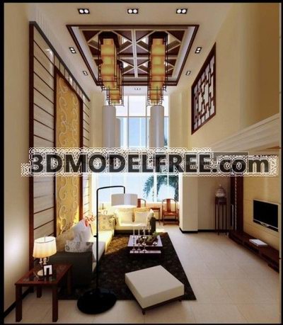 Chineseness Minimalism Livingroom