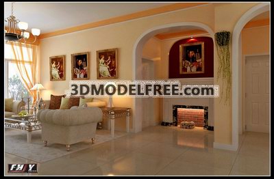 Weathered Memory,Living Room,House,Interior Scene,Interior Design,3d model download free