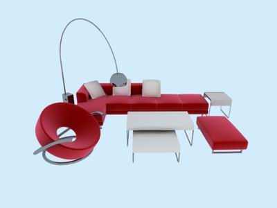 Modern Style Living Room Furniture: Sofa and Coffee Table