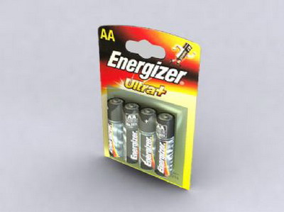 Packaged AA Batteries 3DsMax Model