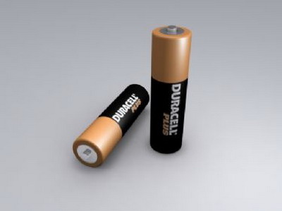 AA Duracell Batteries 3DsMax Model