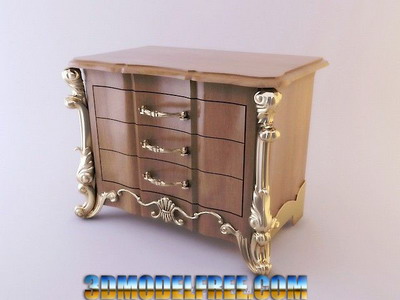 European Furniture Model: Metal Carved Cupboard