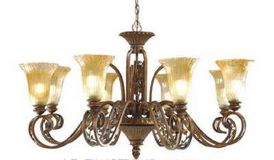 Warm iron chandelier 3D model