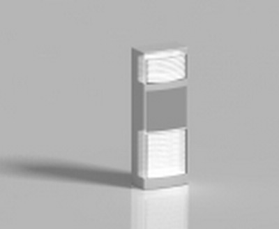 Household Appliance 3DsMax Model: Silver Cabinet-Type Air Conditioner Indoor Unit