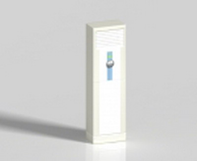 Household Appliance 3DsMax Model: White Cabinet-Type Air Conditioner Indoor Unit
