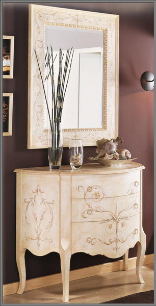 Furniture Model: Light Color Foyer Drawer Cabinet