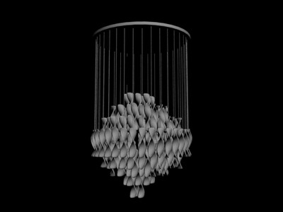 Pendant Lamp Model: Sphere Crystal Chandelier Petal Beads