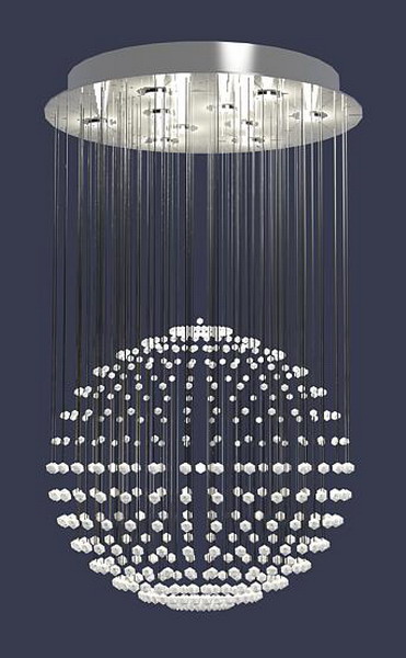 Pendant Lamp Model Sphere Crystal Chandelier 3Ds Max Model