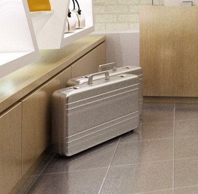 Aluminium Business Suitcase 3Ds Max Model Download Free