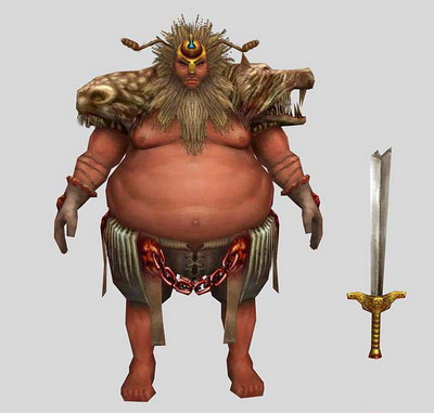 3DsMax Model: Warrior in PC Game