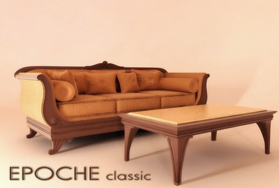 Funiture 3Ds Max Model: Sofa and Coffee Table Combination 3dsmax Model