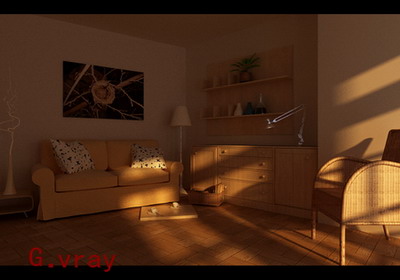Sunset under the living room 3D models
